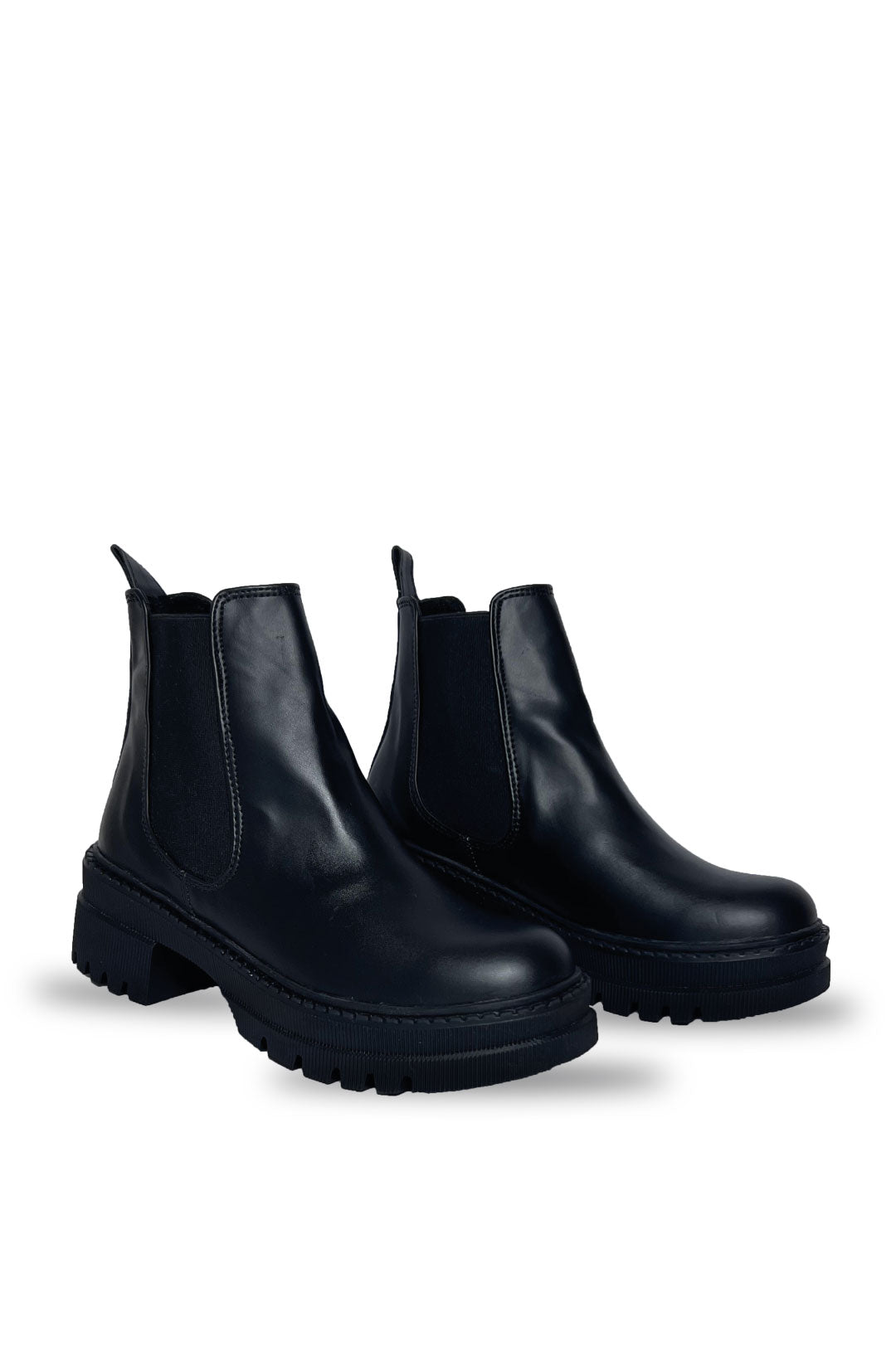 Botines Amber Negro para mujer tractorados